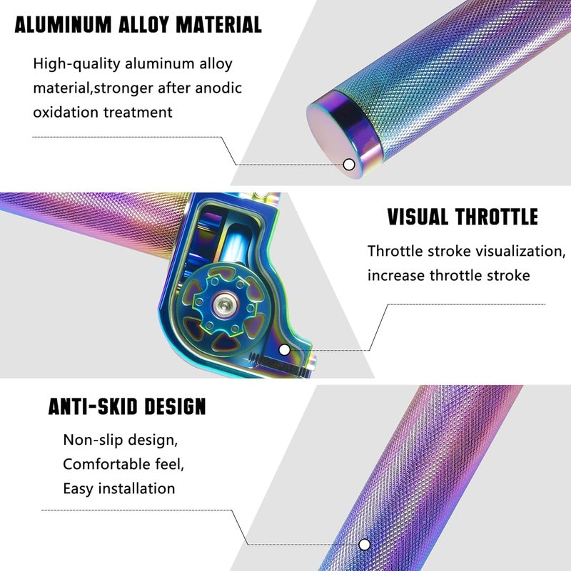 JXPANG مجموعة دواسة دراجة نارية، 7/8" مقابض دواسة سريعة مع كابل دواسة من سبائك الألمنيوم عالمي لـ CRF KLX SSR TTR 110 125 150 250cc دراجة ترابية ATV دراجة صغيرة - Image 3